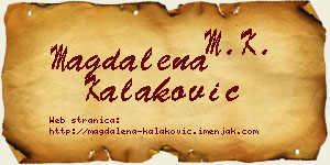 Magdalena Kalaković vizit kartica